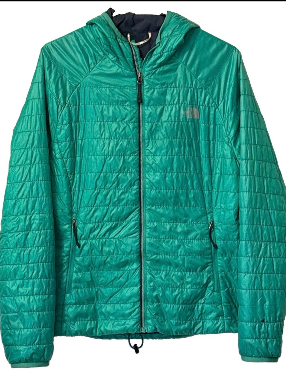 The North Face Women's Teal Green Hooded Ski Jacket Large